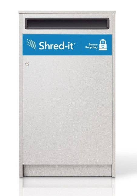 Paper shredding consoles, provided by Shred-it